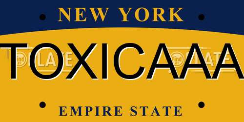 TOXICAAA New York License Plate