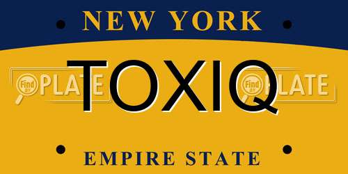 TOXIQ New York License Plate