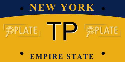TP New York License Plate
