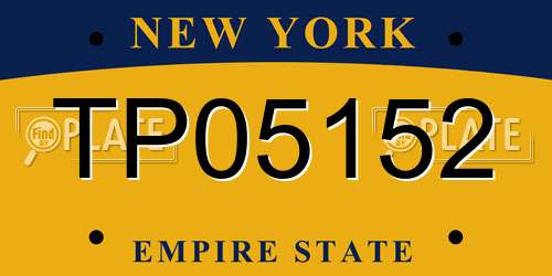 TP05152 New York License Plate