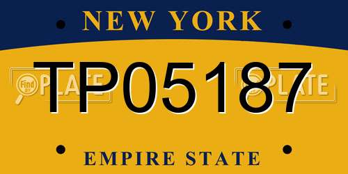 TP05187 New York License Plate
