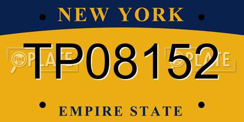 TP08152 New York License Plate