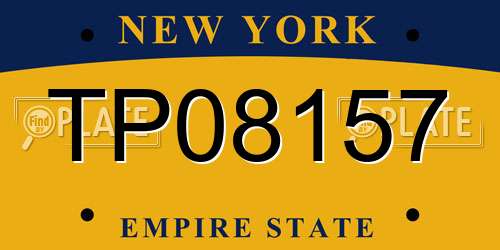 TP08157 New York License Plate