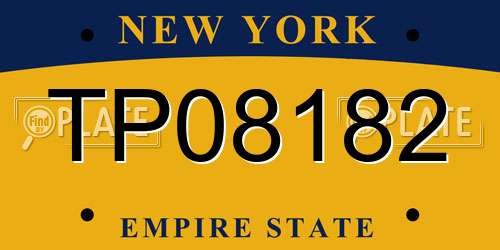 TP08182 New York License Plate