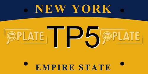 TP5 New York License Plate