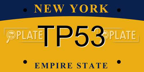 TP53 New York License Plate