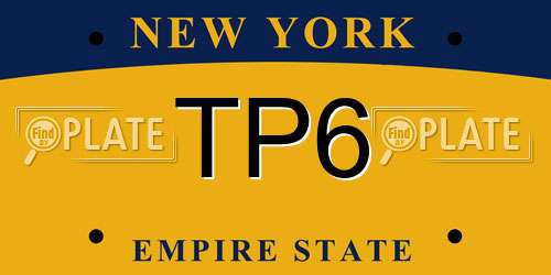 TP6 New York License Plate