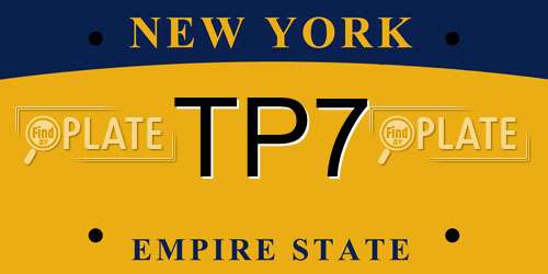 TP7 New York License Plate