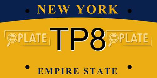 TP8 New York License Plate