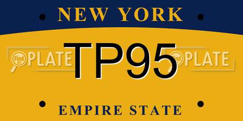 TP95 New York License Plate