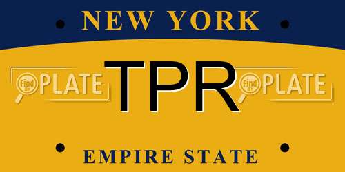 TPR New York License Plate
