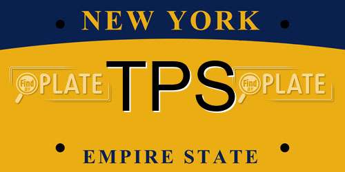 TPS New York License Plate