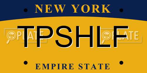 TPSHLF New York License Plate