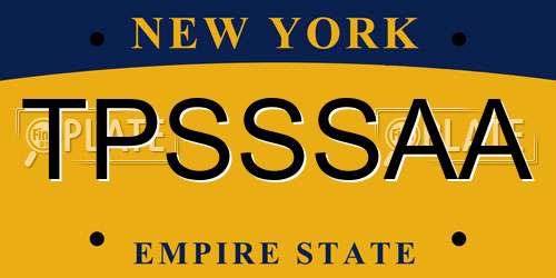 TPSSSAA New York License Plate