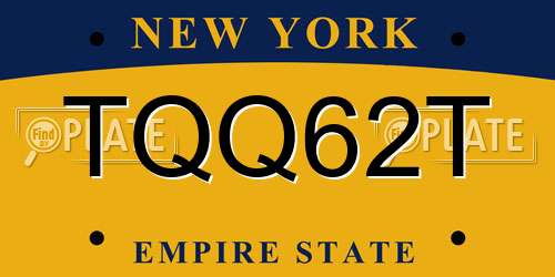TQQ62T New York License Plate