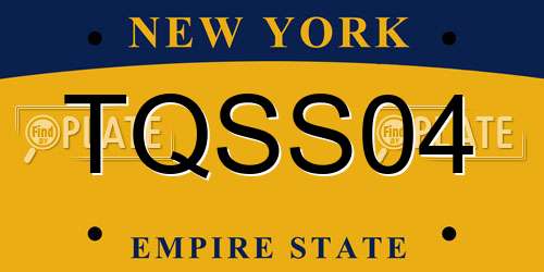 TQSS04 New York License Plate