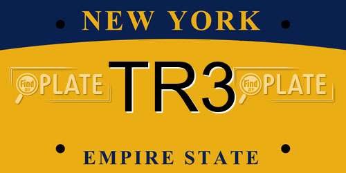 TR3 New York License Plate