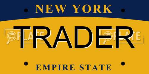 TRADER New York License Plate