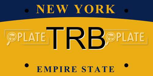 TRB New York License Plate