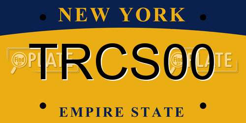 TRCS00 New York License Plate
