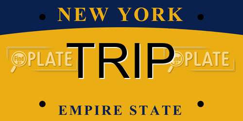 TRIP New York License Plate