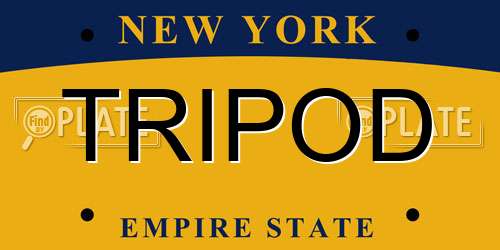 TRIPOD New York License Plate