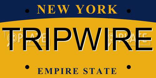 TRIPWIRE New York License Plate