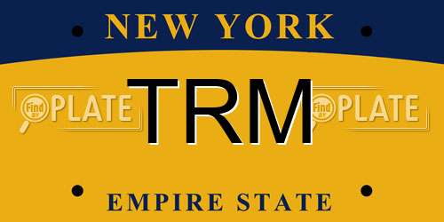 TRM New York License Plate
