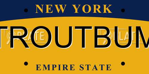 TROUTBUM New York License Plate