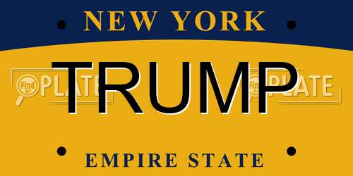 TRUMP New York License Plate