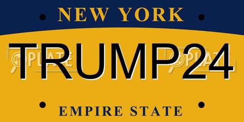 TRUMP24 New York License Plate