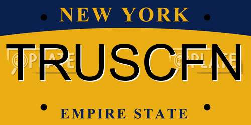 TRUSCFN New York License Plate