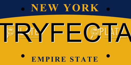 TRYFECTA New York License Plate