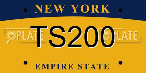 TS200 New York License Plate