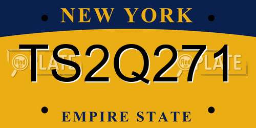 TS2Q271 New York License Plate