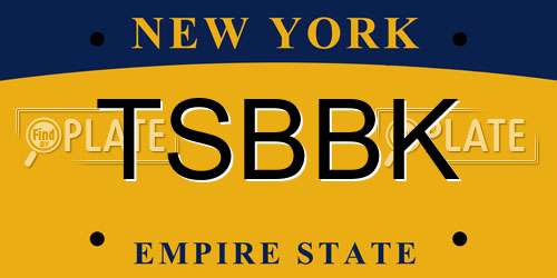 TSBBK New York License Plate