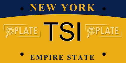 TSI New York License Plate