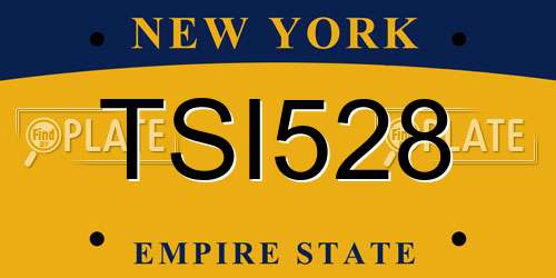 TSI528 New York License Plate