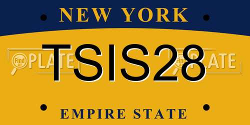 TSIS28 New York License Plate