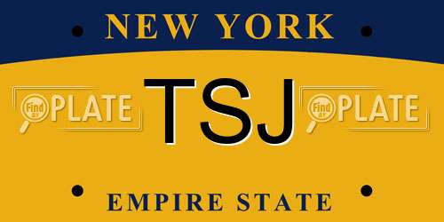 TSJ New York License Plate
