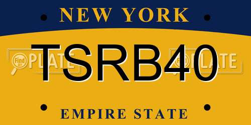TSRB40 New York License Plate