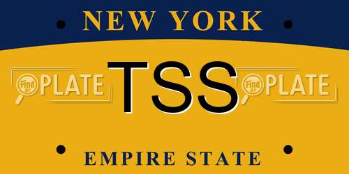 TSS New York License Plate