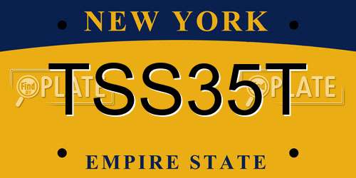 TSS35T New York License Plate