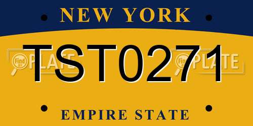TST0271 New York License Plate