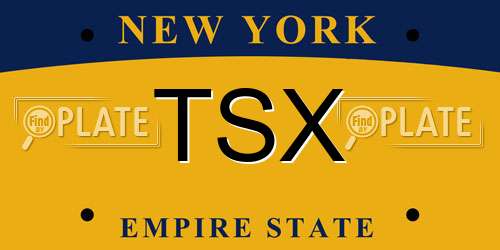TSX New York License Plate