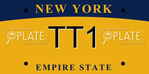 TT1 New York License Plate