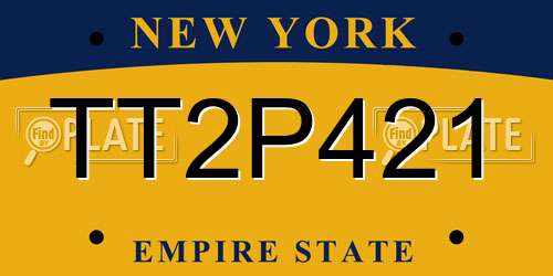 TT2P421 New York License Plate