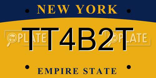 TT4B2T New York License Plate