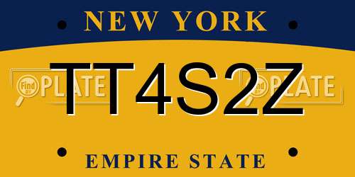 TT4S2Z New York License Plate