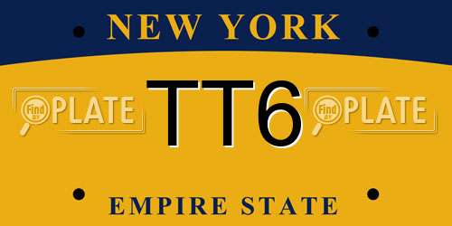 TT6 New York License Plate